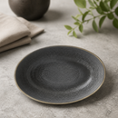 Commercial Deep Oval Bowls Grey 216x162mm Vitrified Stoneware