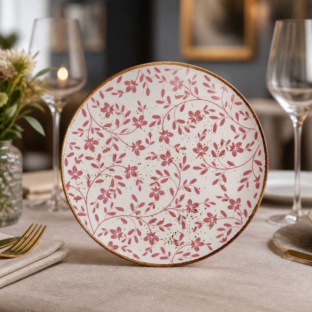 Commercial Coupe Plates 252mm Pink - 12 Pack