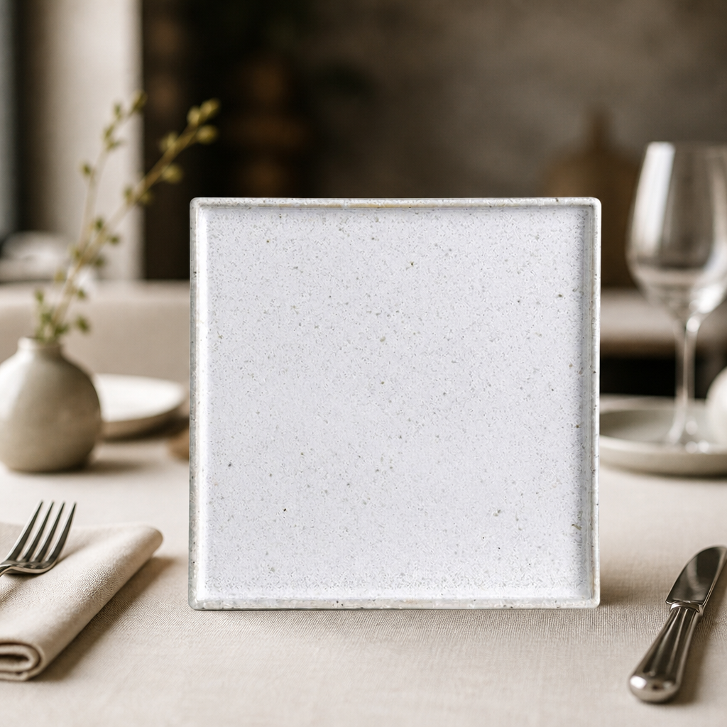 Commercial Porcelain Wabi Sabi Square Trays 160mm 12 Pack