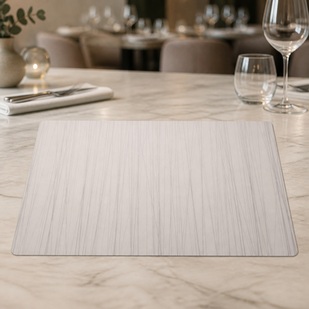 Commercial Silicone Placemats 305x406mm Silver Stream 12 Pack