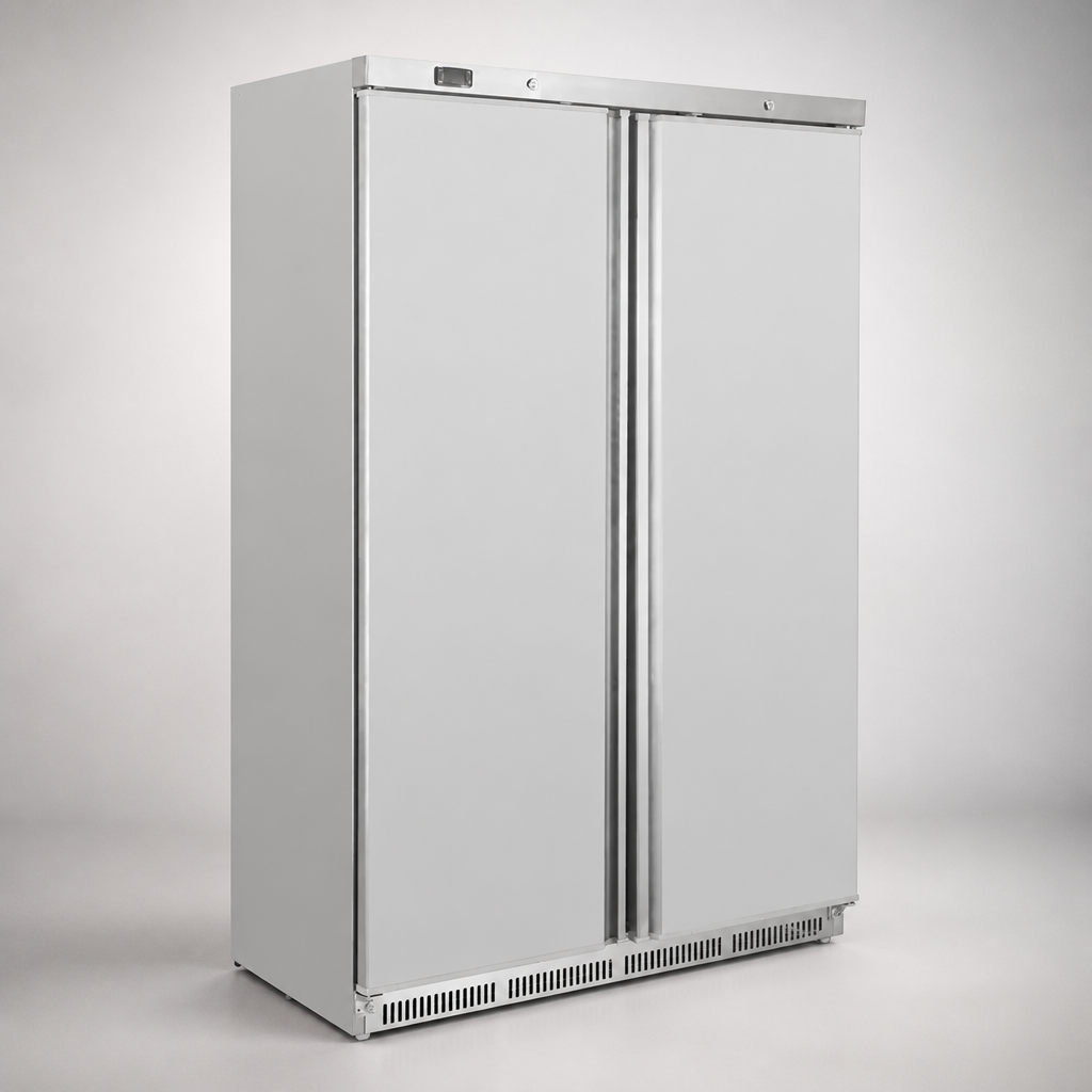 Commercial Double Door Fridge 744Ltr Stainless Steel