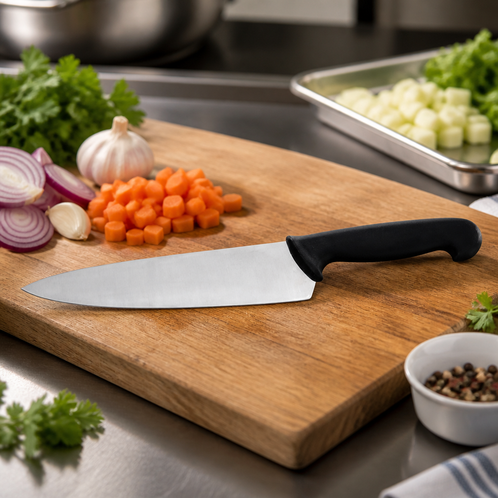 Commercial 7-Piece Knife Set with Chef Knife and Roll Bag