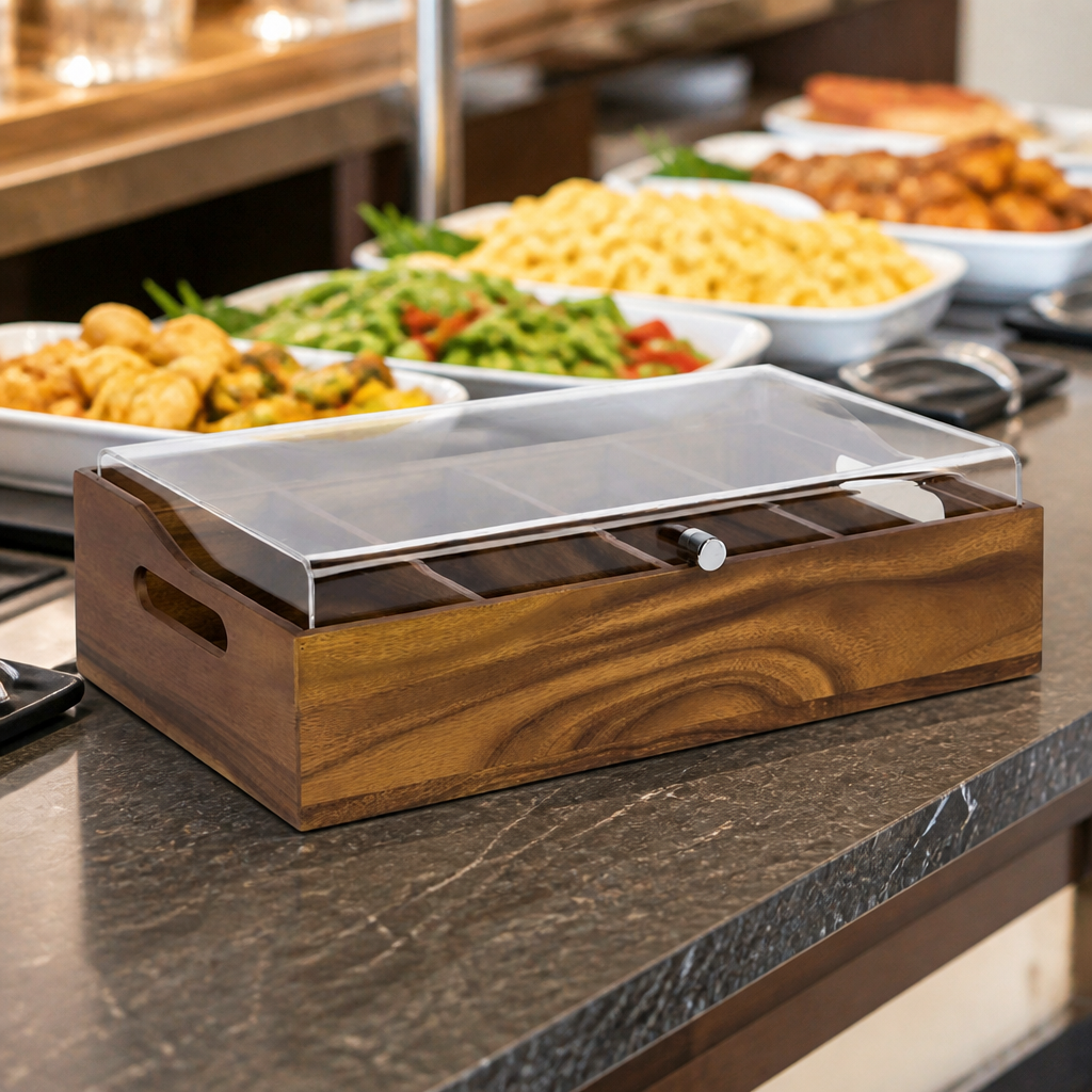 Commercial Cutlery Holder with Cover 510 x 280mm