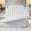 Commercial Hookless Shower Curtain 1800x1800mm White Polyester