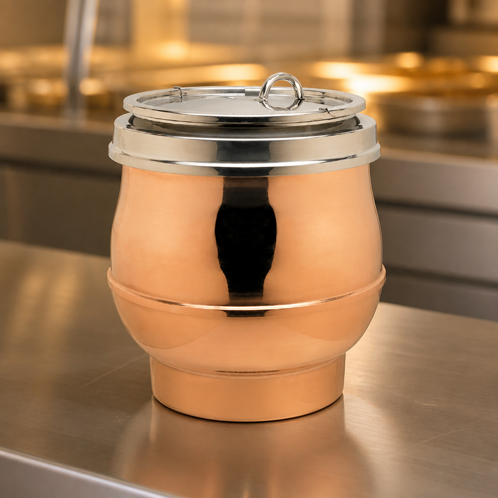 Commercial Soup Kettle 11Ltr Dishwasher Safe Copper Finish