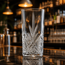Commercial Hi Ball Glasses 380ml Vintage Cut Glass 24 Pack