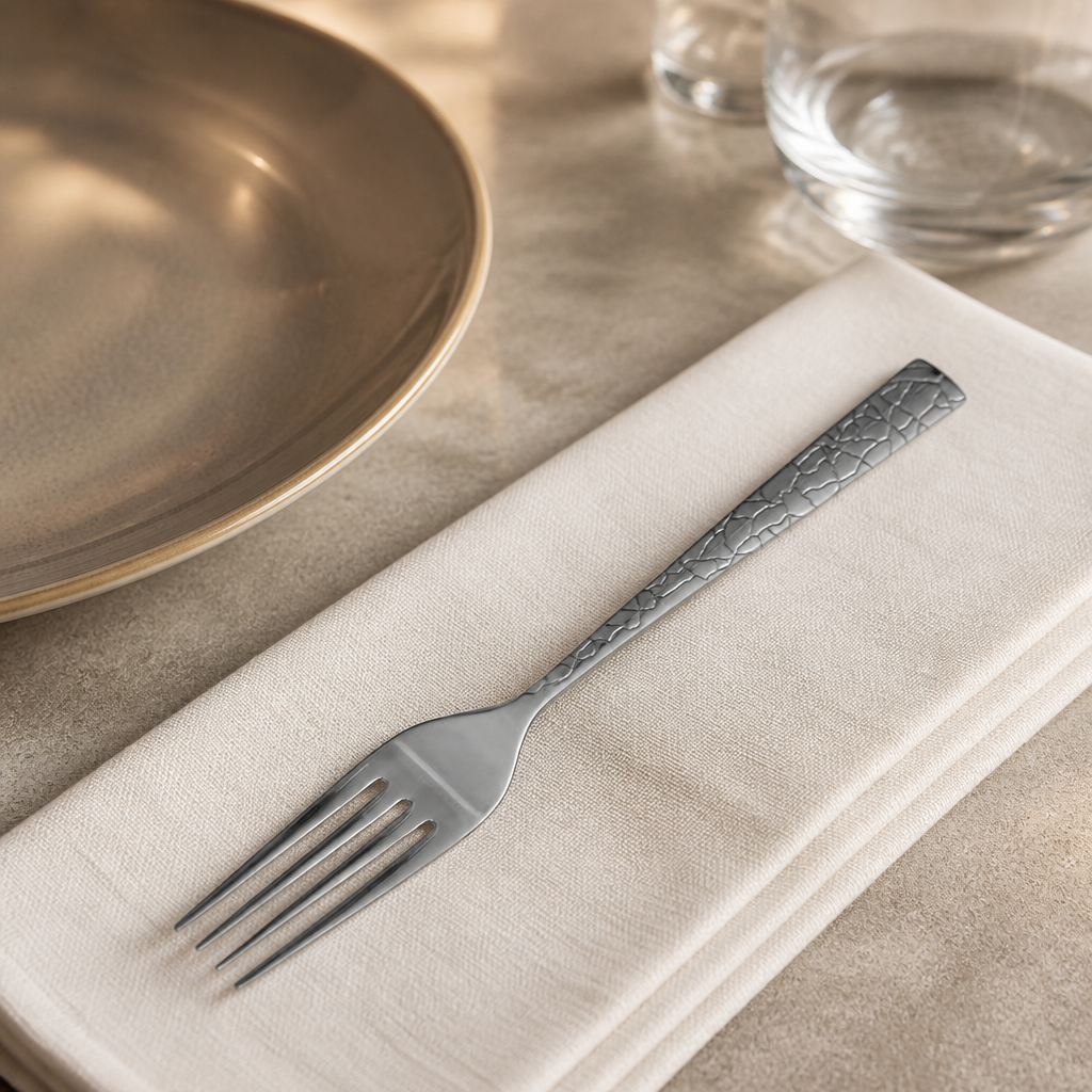 Commercial Kintsugi Table Forks 3.5mm - 12 Pack Cutlery Set