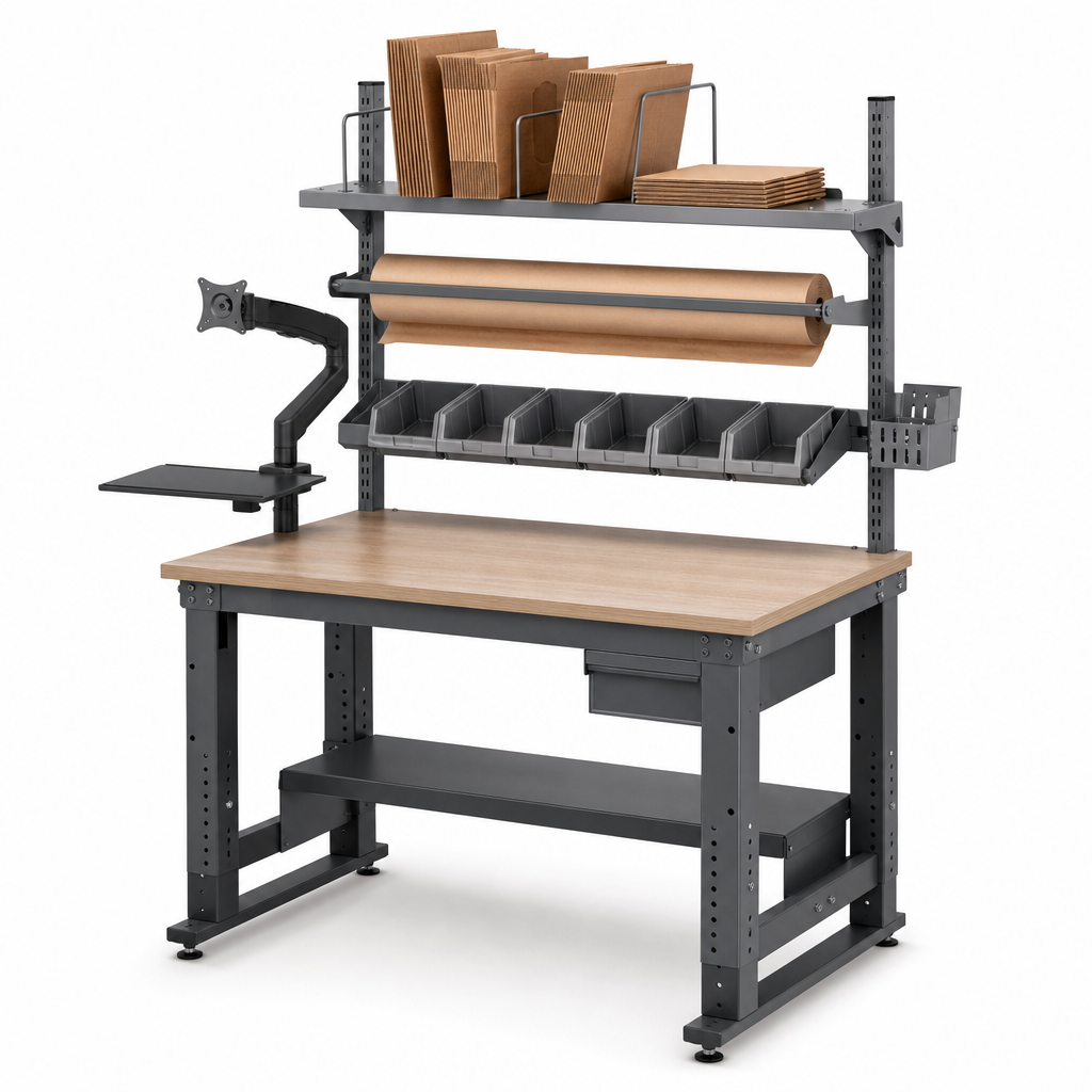 Adjustable Complete Packing Station Workbench