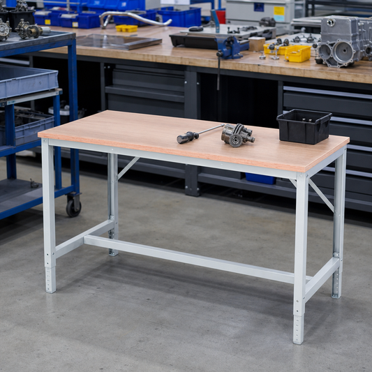 Adjustable Height Workbench with Choice of Worktop 1500x800mm