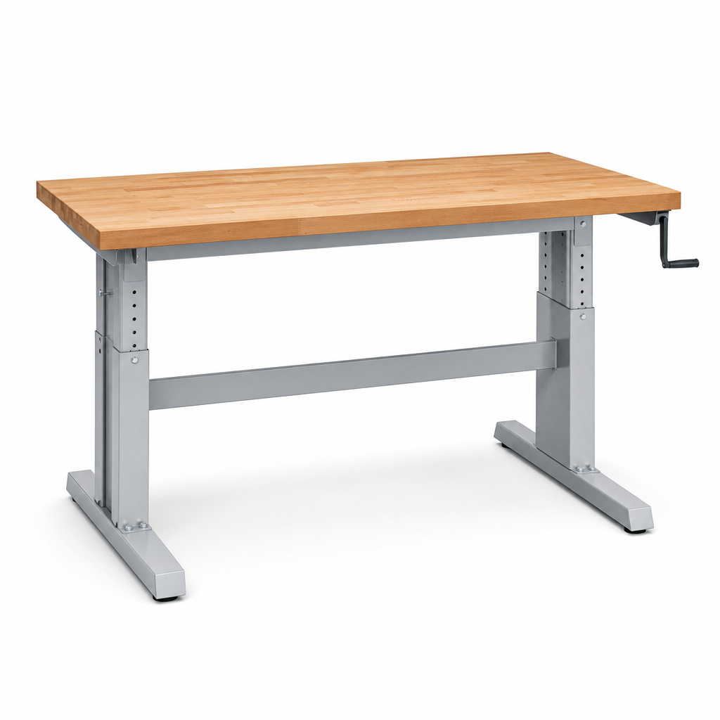 Adjustable Height Workbench with Choice of Worktop 1500x800mm