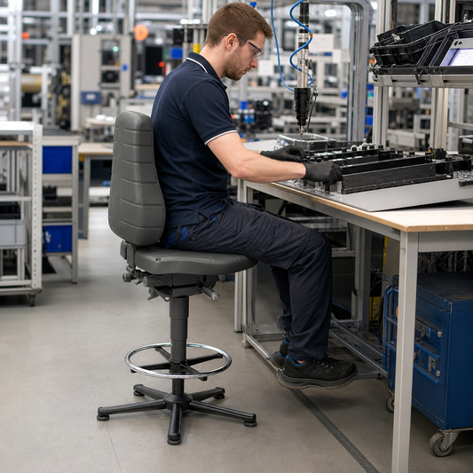 Adjustable High Ergonomic Workshop Chair with Pads