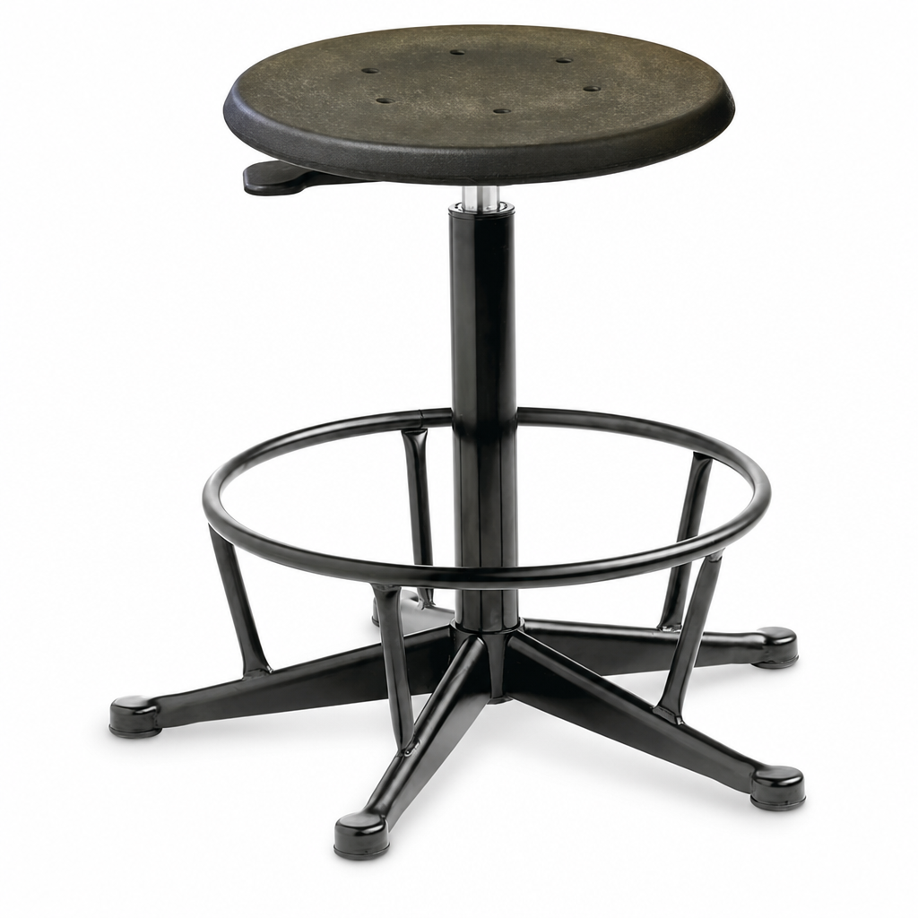 Adjustable Industrial Workshop Stool with Foot Ring