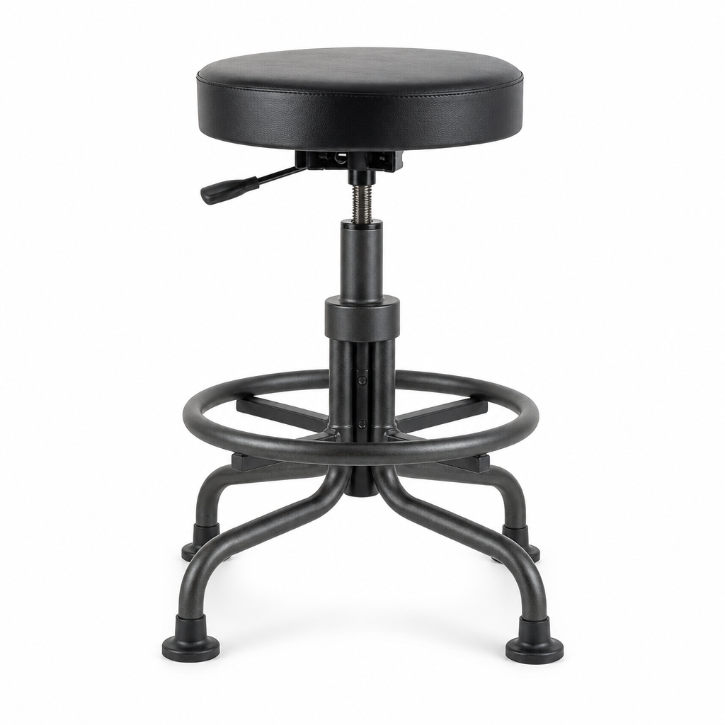 Adjustable Industrial Workshop Stool with Foot Ring