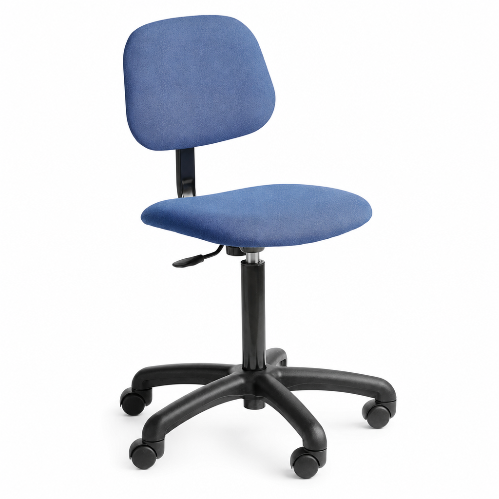 Adjustable Low Workshop Chair with Fabric or Vinyl Seat