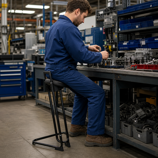 Adjustable Polyurethane Sit Stand Workshop Stool