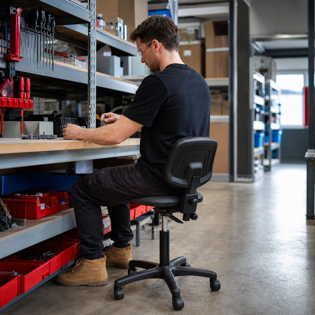 Adjustable Polyurethane Workshop Chair