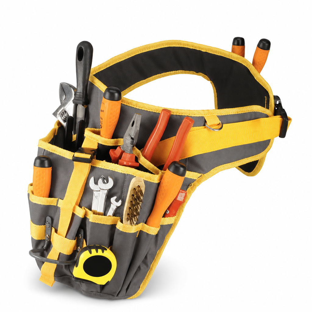Adjustable Tool Belt with 14 Compartments