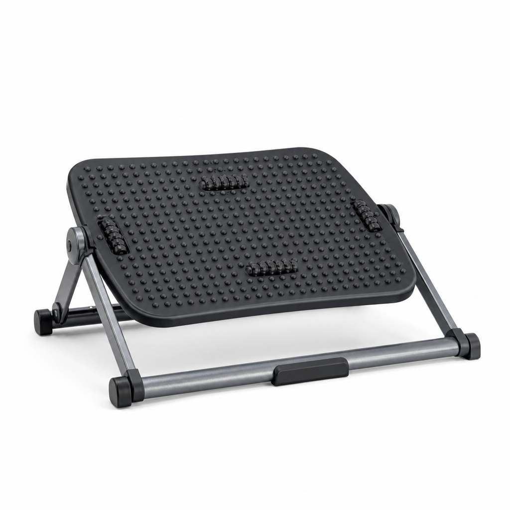 Adjustable Under Desk Footrest with Massaging Surface