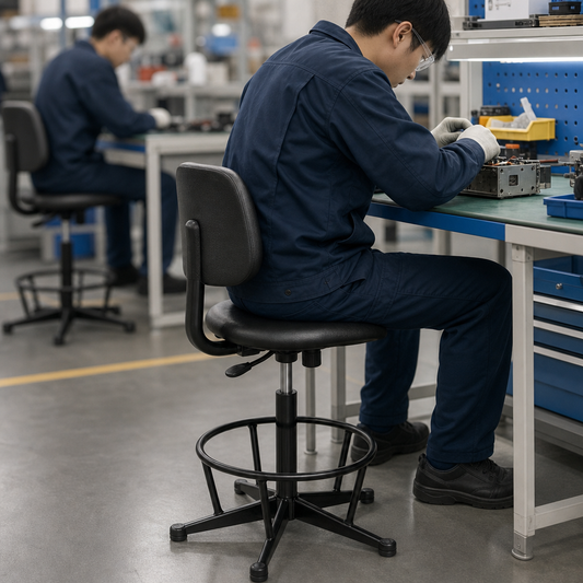 Adjustable Workshop Chair with Foot Ring