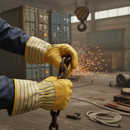 Premium Heavy Duty Hide Rigger Gloves with Safety Cuff and Elasticated Back for Enhanced Comfort and Protection