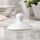 Commercial Teapot Lids 852ml Replacement Set of 6 White Porcelain