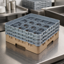 Commercial Dishwasher Rack 16 Compartments Max Glass Height 174mm
