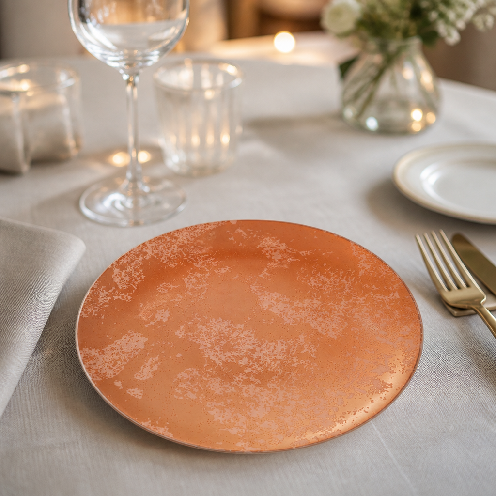 Crushed Velvet Coupe Plates 164mm for commercial catering