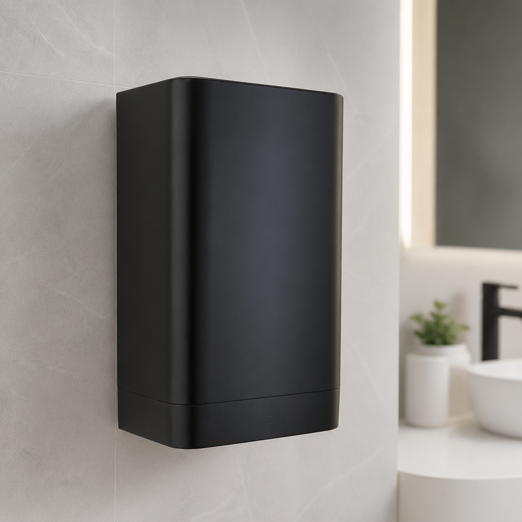 400W plug and play slimline hand dryer in black