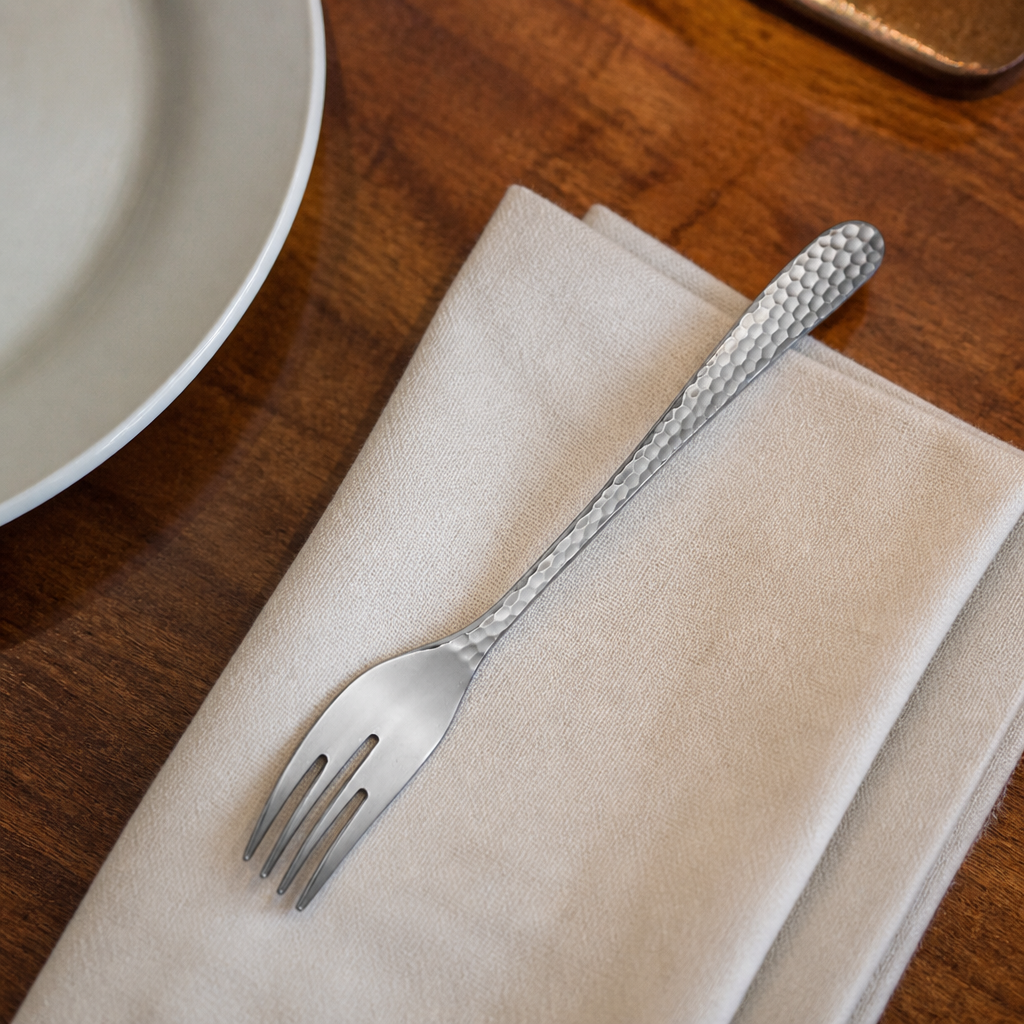Set of 12 high-quality stainless steel commercial fish forks