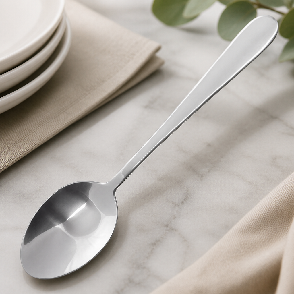 Commercial Stainless Steel Service Spoons 12 Pack 195mm