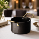 Commercial Mini Casserole Dishes 90mm Black Steel 6 Pack