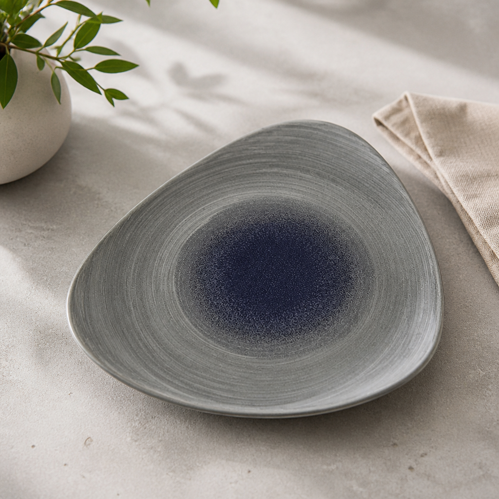 Commercial Aqueous Plates Grey 305mm - 6 Pack
