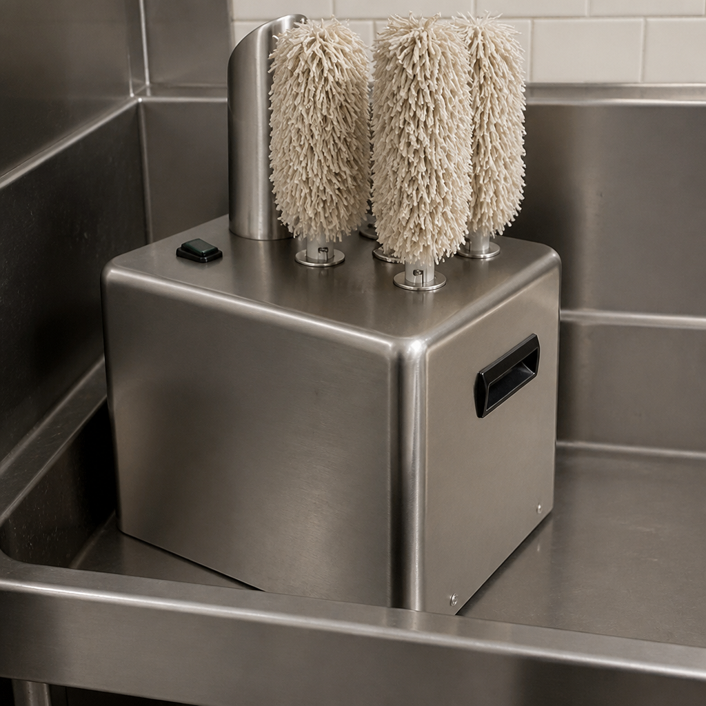 Commercial Glass Polisher with 5 Brushes for efficient cleaning