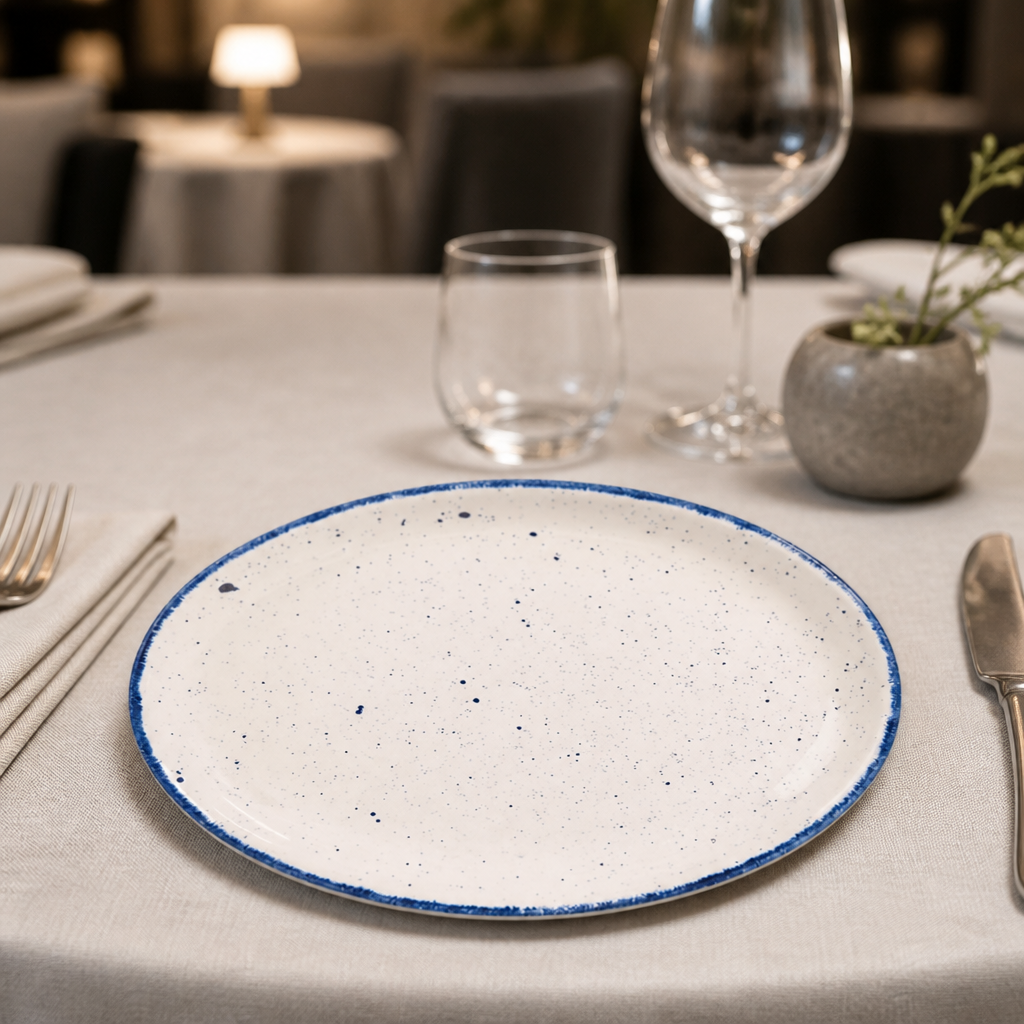Commercial Oval Plates Indigo Blue 254mm - 12 Pack