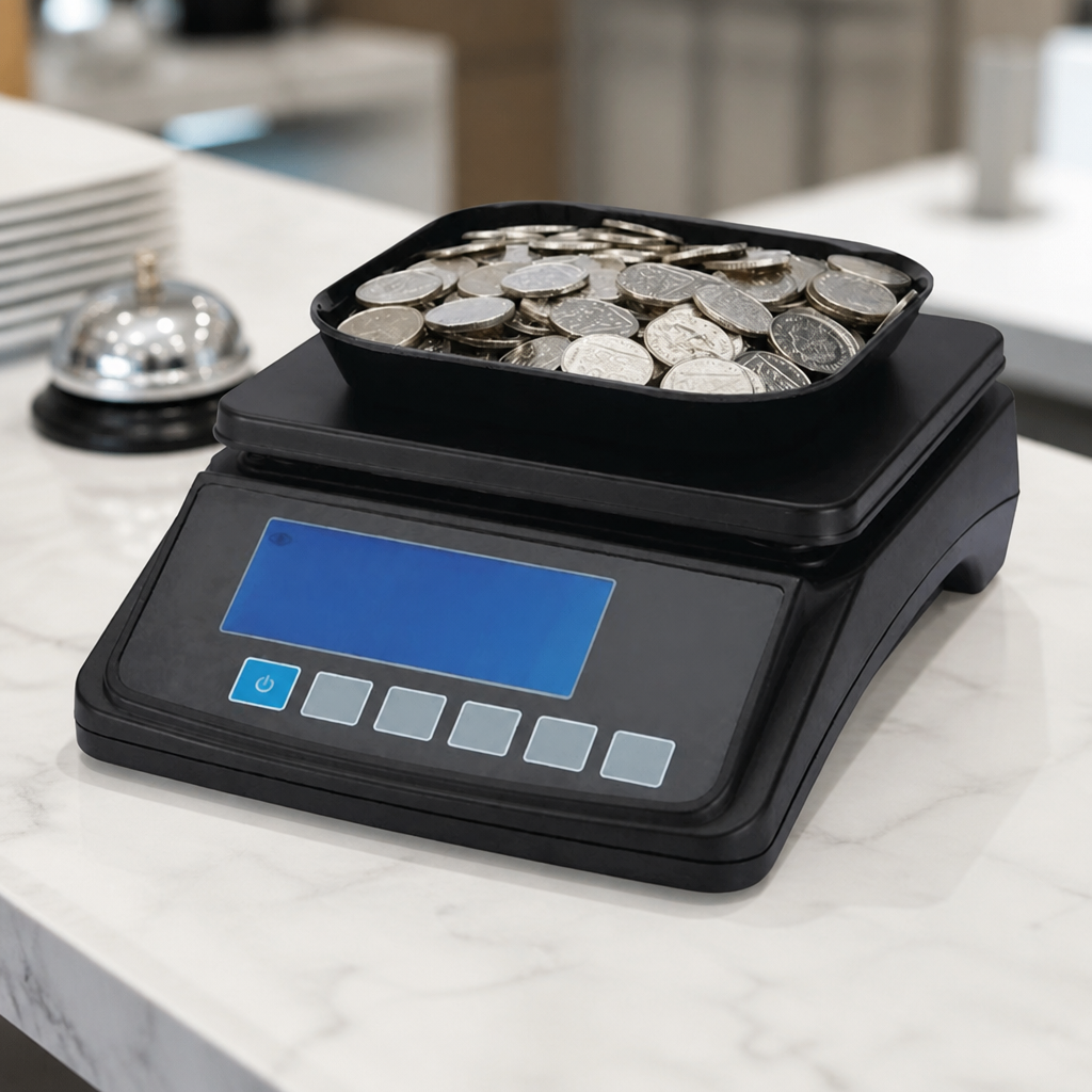Commercial Coin Counting Scale for Fast Cash Handling Efficiency