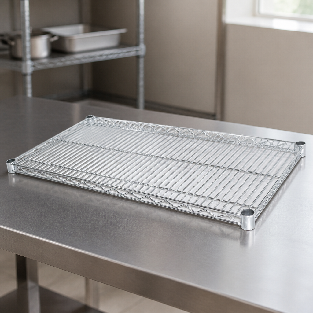 Commercial Chrome Wire Shelves 1525x610mm - 2 Pack