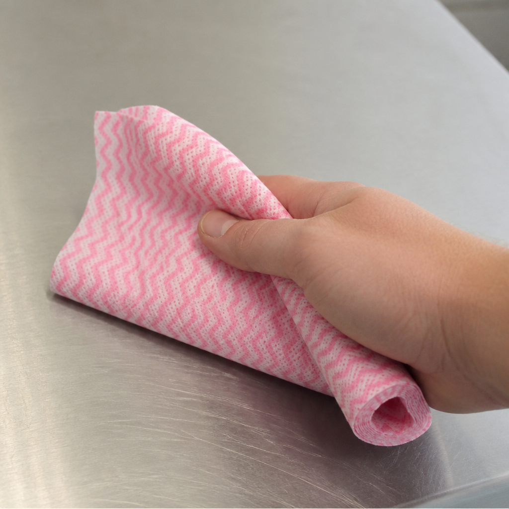 Commercial Antibacterial Cleaning Cloths Red 200 Pack