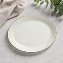 Commercial Brown Dapple Oval Coupe Plates 280mm - 12 Pack