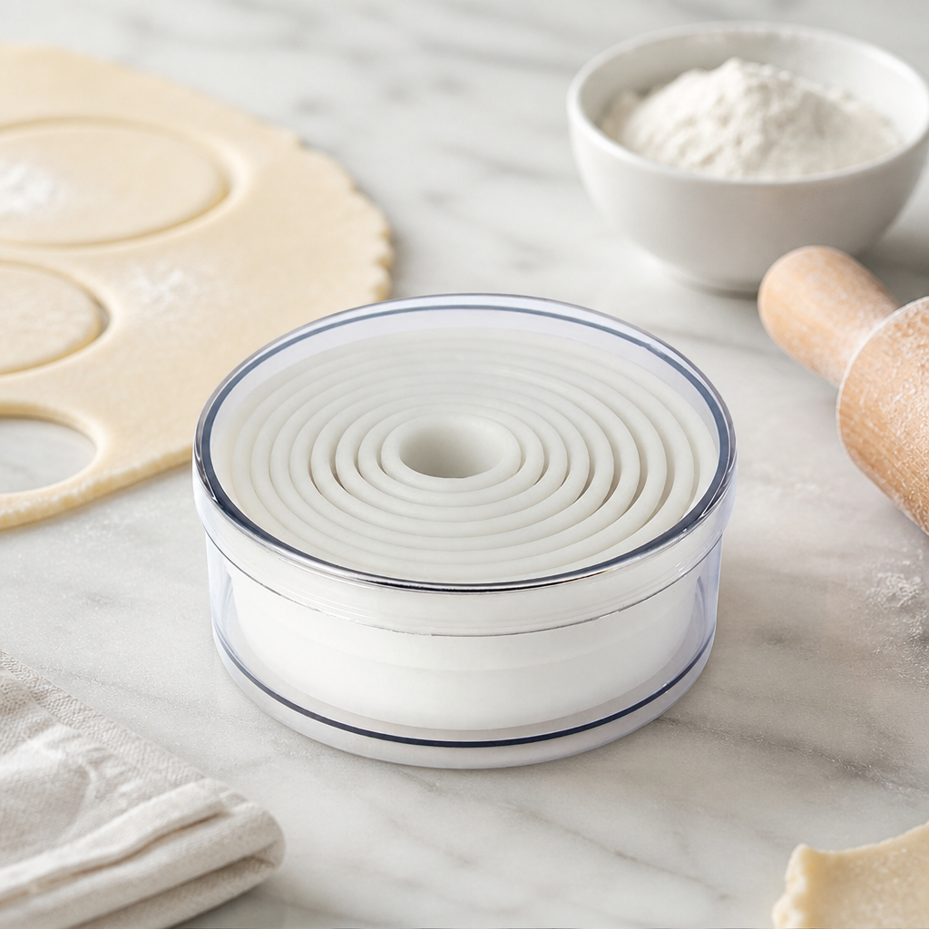 9 Pack Commercial Round Pastry Cutters Set 20mm to 100mm
