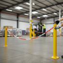 Premium Heavy Duty Plastic Chain Coil in Red and White - 6MM x 25M for Multi-Functional Barrier Systems