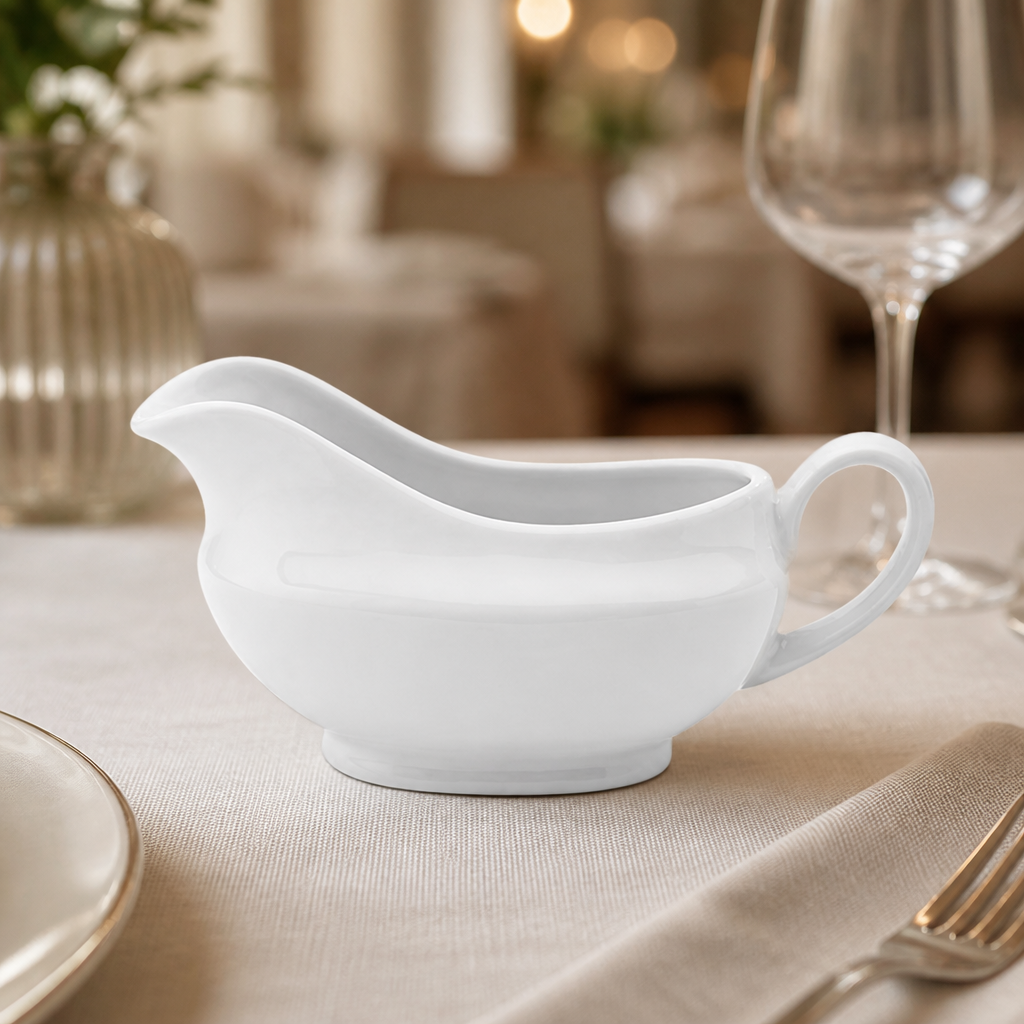 Commercial Sauce Boat 110ml Porcelain 6 Pack