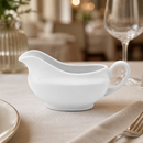 Commercial Sauce Boat 110ml White Porcelain 6 Pack