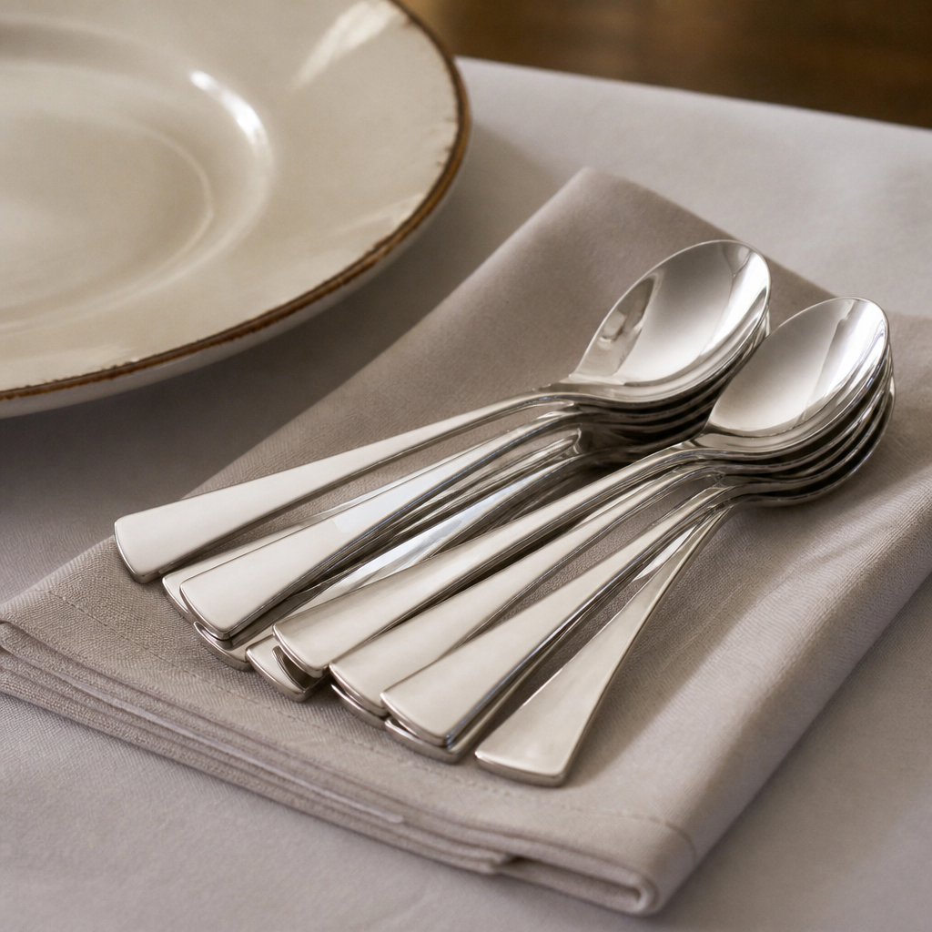 Commercial Dessert Spoons 12 Pack Stainless Steel 181mm