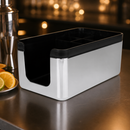 Commercial Bar Caddy with 7 Compartments for Napkin Storage
