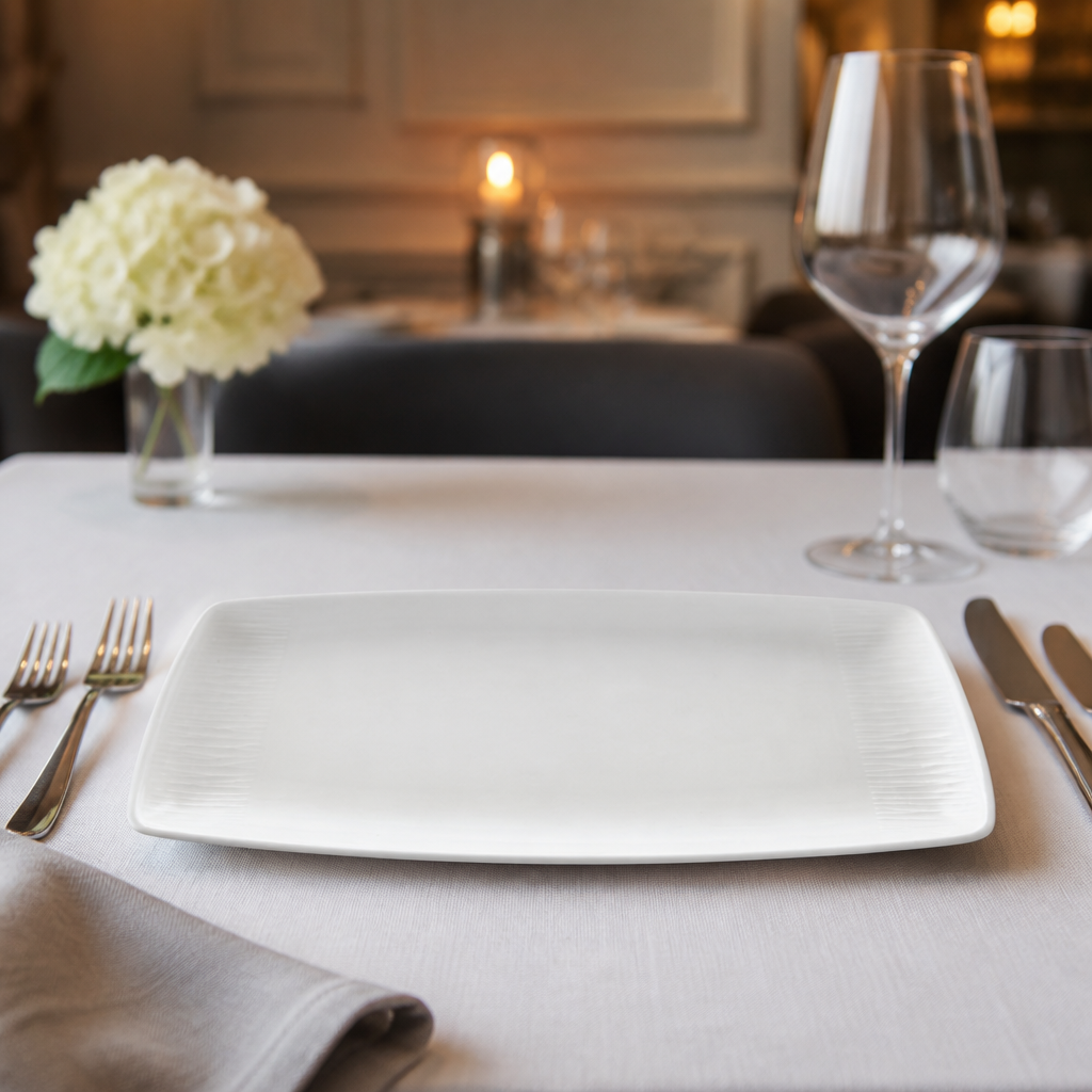 Commercial Bamboo Oblong Plates 298mm for food presentation