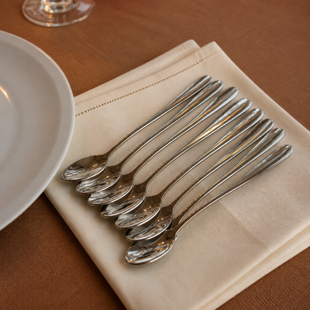 Set of 12 stainless steel commercial drink spoons