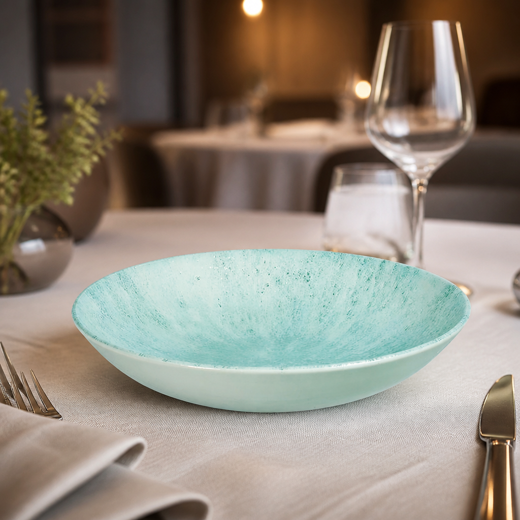 Commercial Stone Coupe Bowl 40oz Aquamarine 12 Pack