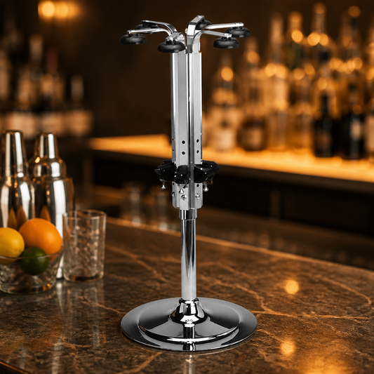 Commercial Rotary 6 Bottle Optics Stand for Bar Use