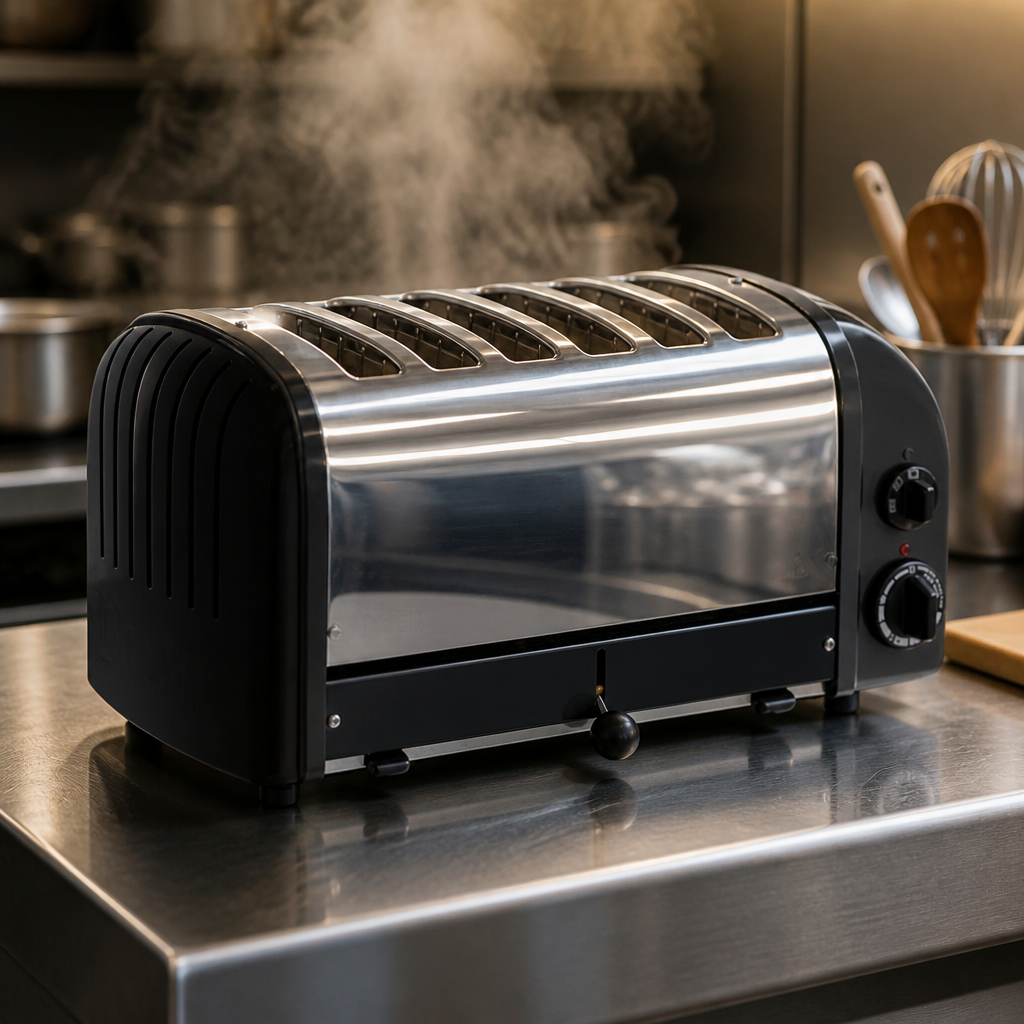 Commercial 6 Slice Vario Toaster Black for catering kitchens