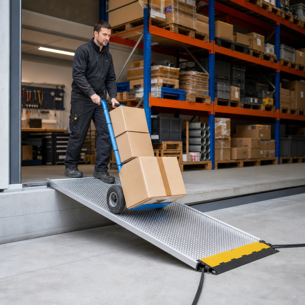 Aluminium Access Ramp and Cable Protector 300kg Capacity